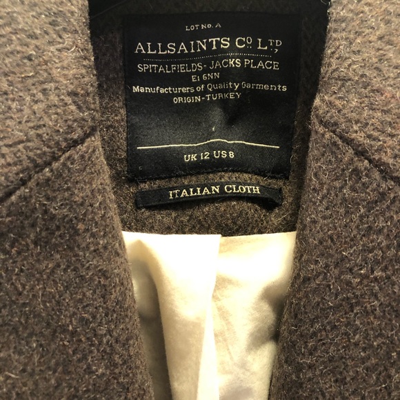 ALLSAINTS “Canonbury Jacket” Wool-blend Blazer - sz US 8 - Picture 4 of 11